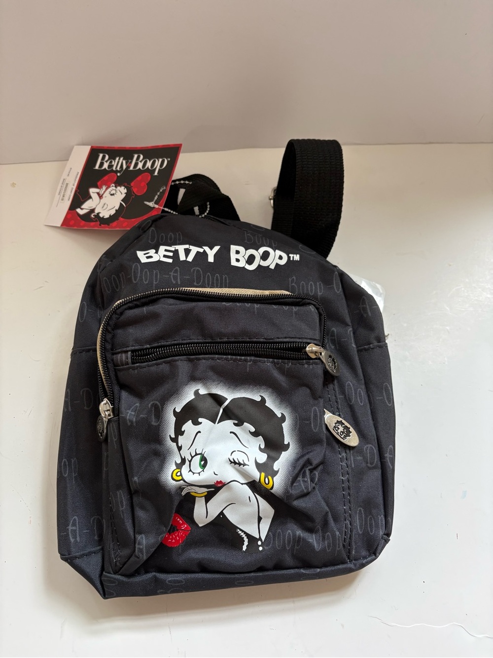 NEW W TAG- BETTY BOOP BLACK BACKPACK